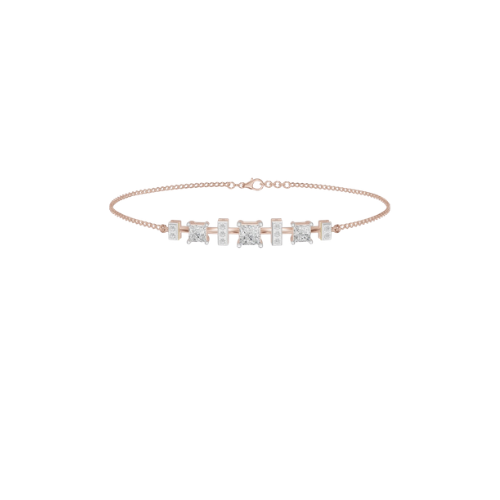 Kowaj Jewellers Elegant Rose Gold Tone Crystal Bracelet